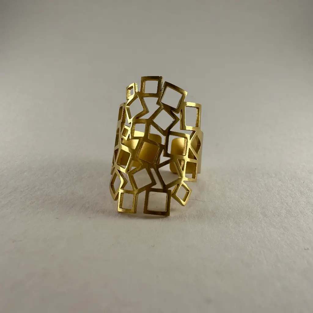 Bague carré fins or