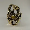 Bague œuf de dragon pièce unique bronze 