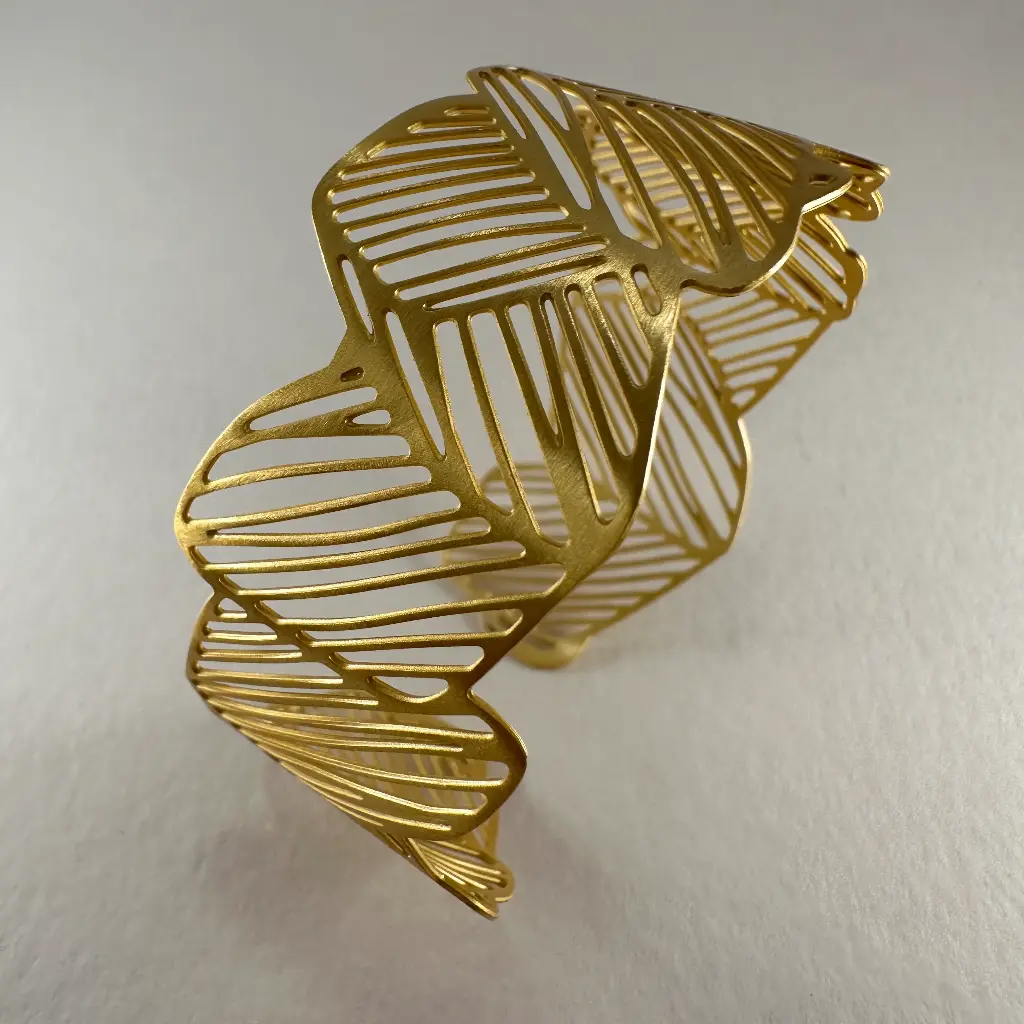 Bracelet manchette - Lumière d'été avec puce-or 