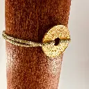 Bracelet Franc 10 cts d'or percé cordon Anis