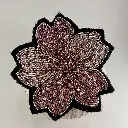Enya création broche fleur rose 