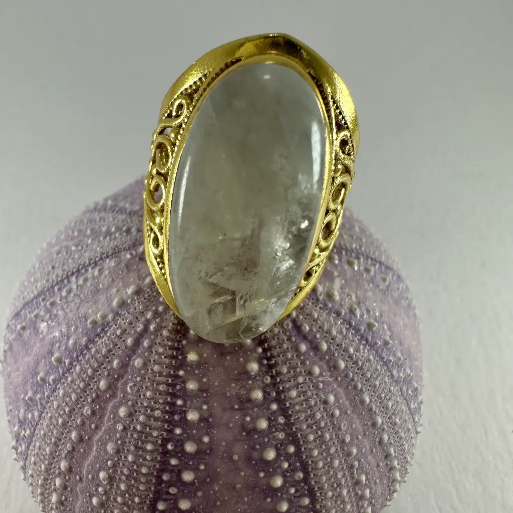 Bague largue  Sol Pierre de lune T58