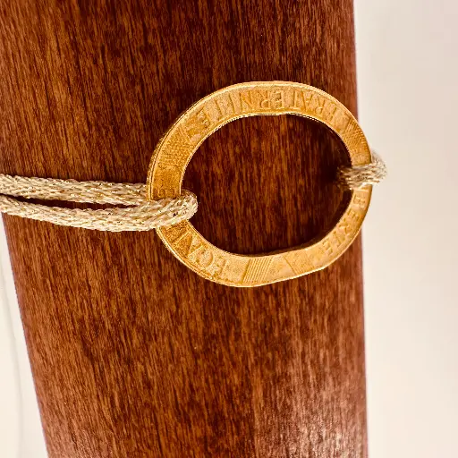 Bracelet 10 Franc évidé or 