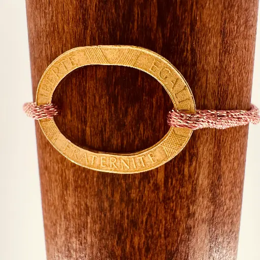 Bracelet 10 Franc évidé Fuchsia